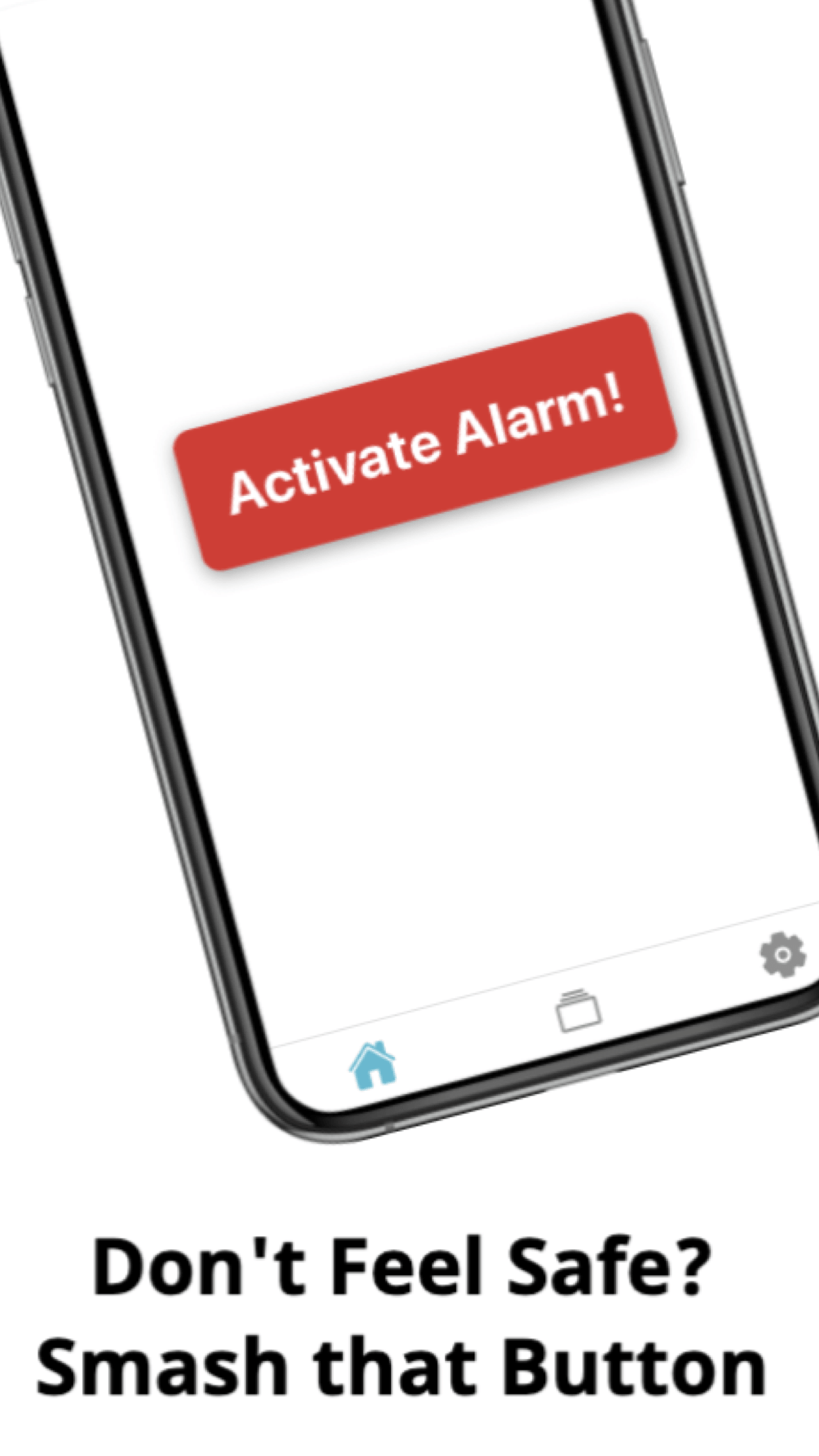 Simple alarm home screen. No clutter.